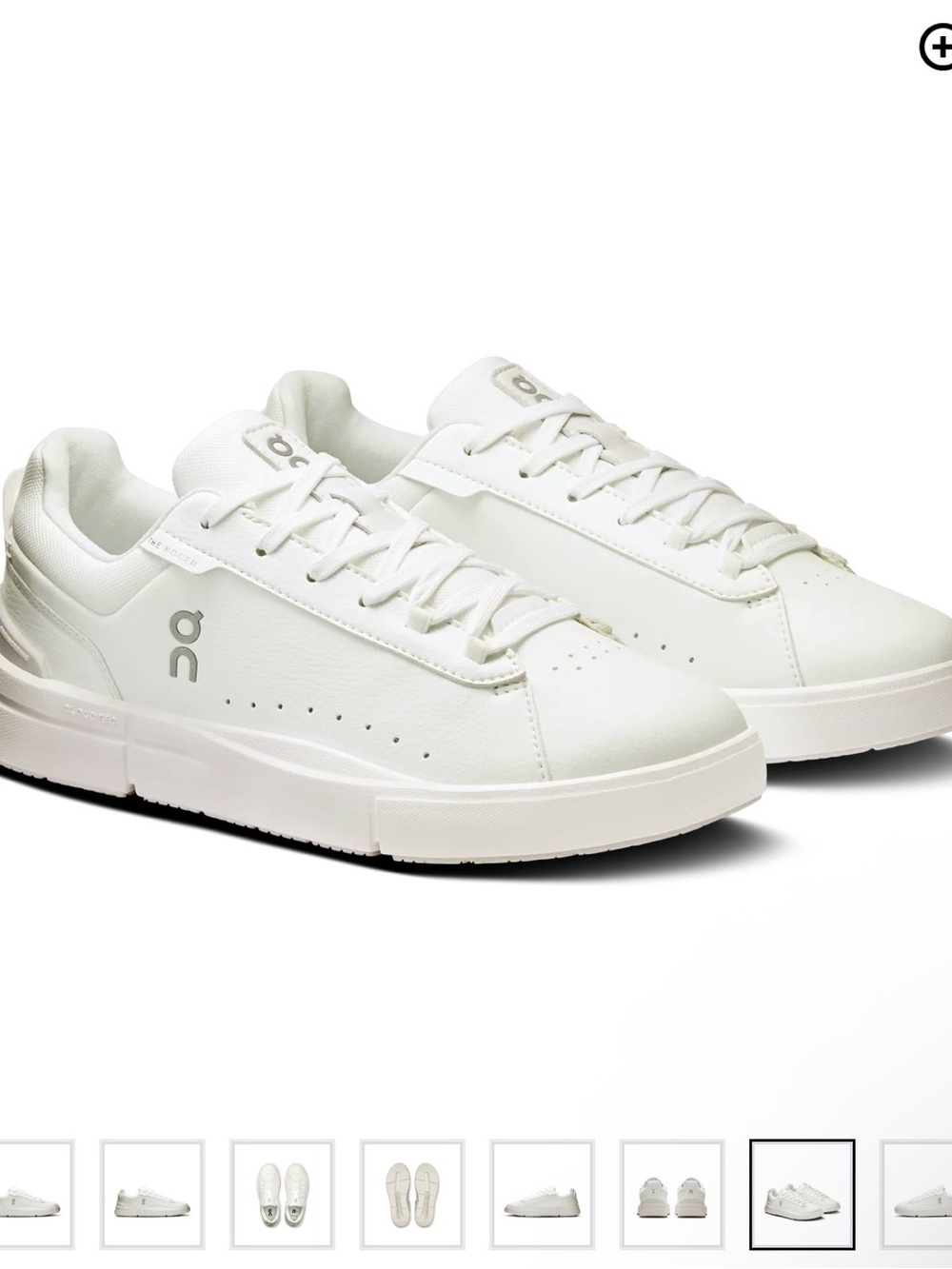 On Running Women's Low-Top Leather Sneakers in White